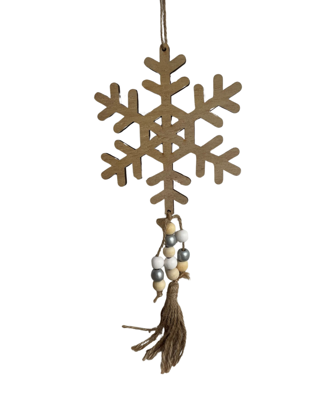 kerstboom ornament hout sneeuwvlok