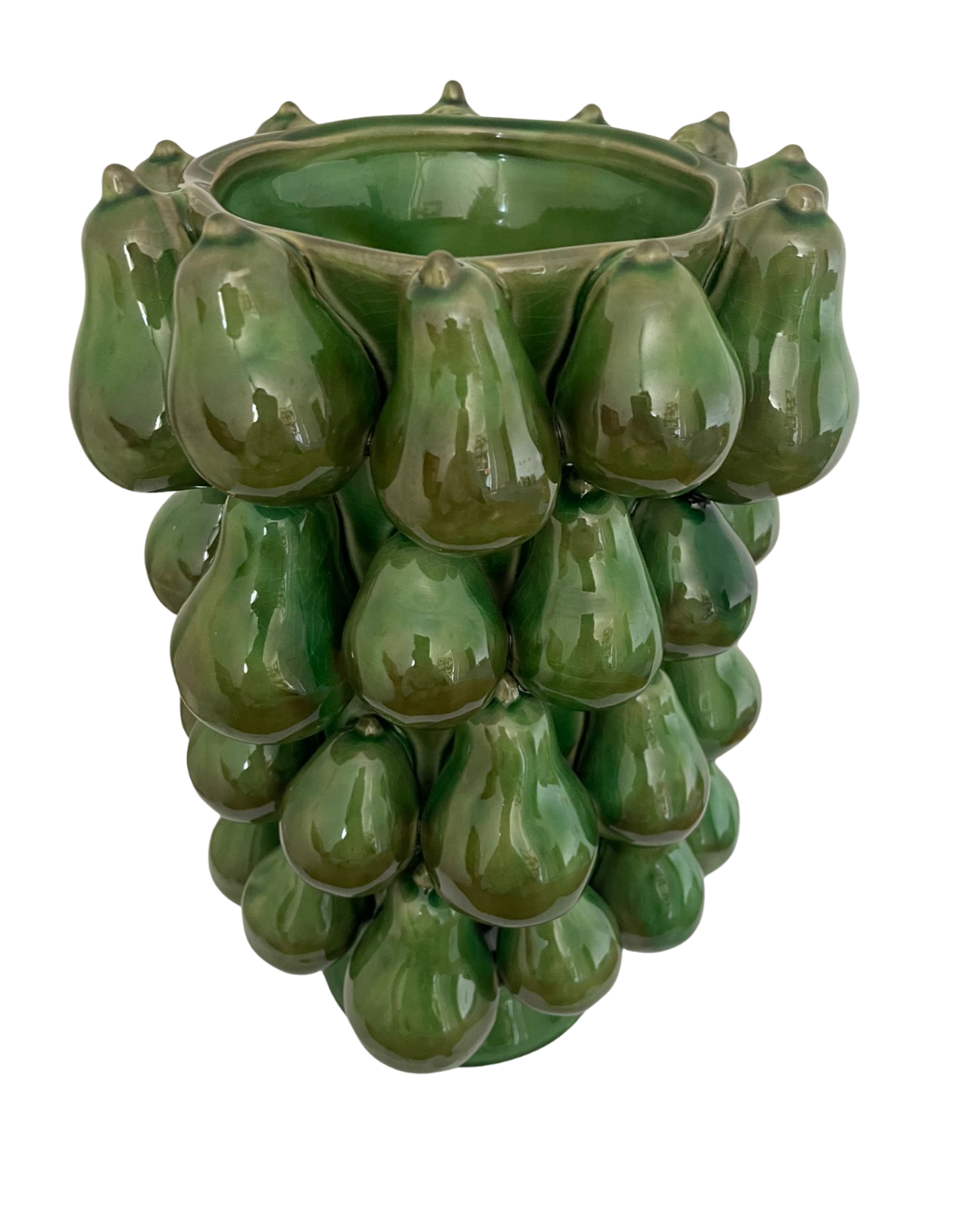 Vazen van keramiek groen peren