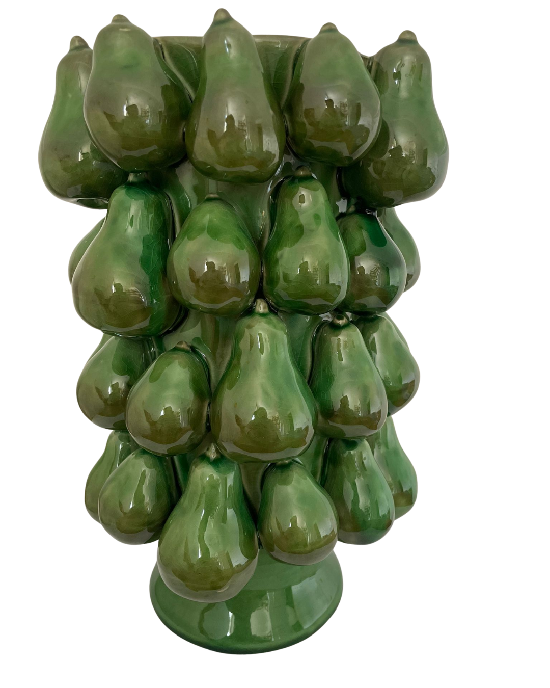 Vazen van keramiek groen peren