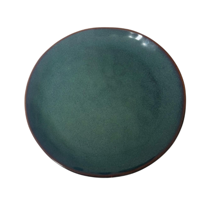 Kleurrijk servies blauw ontbijt bord