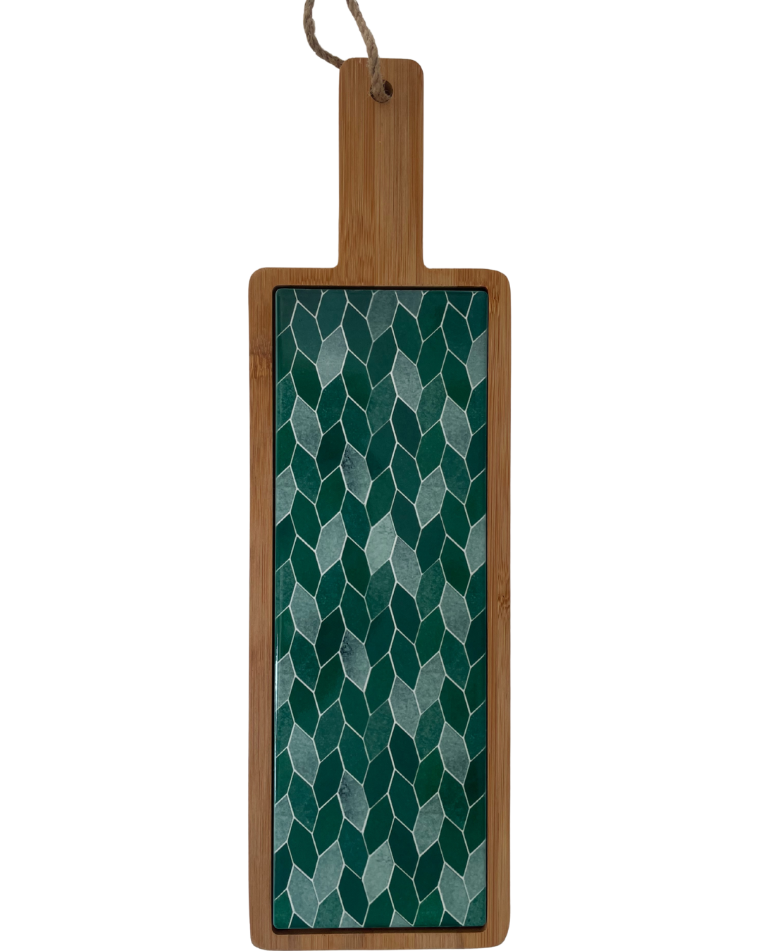 Borrelplank groen met motief