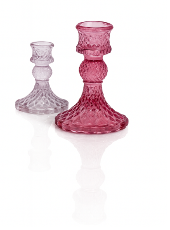 Kandelaar kaars roze