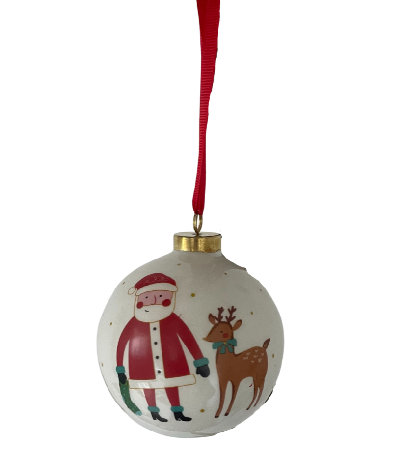 Kerstboom ornament porselein illustratie