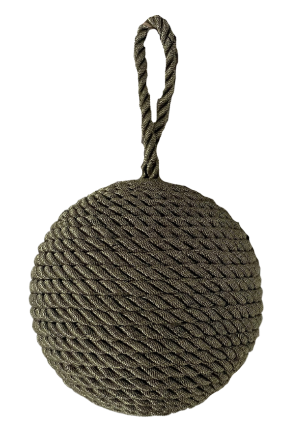 kerstboom ornament goud groen glitter touw