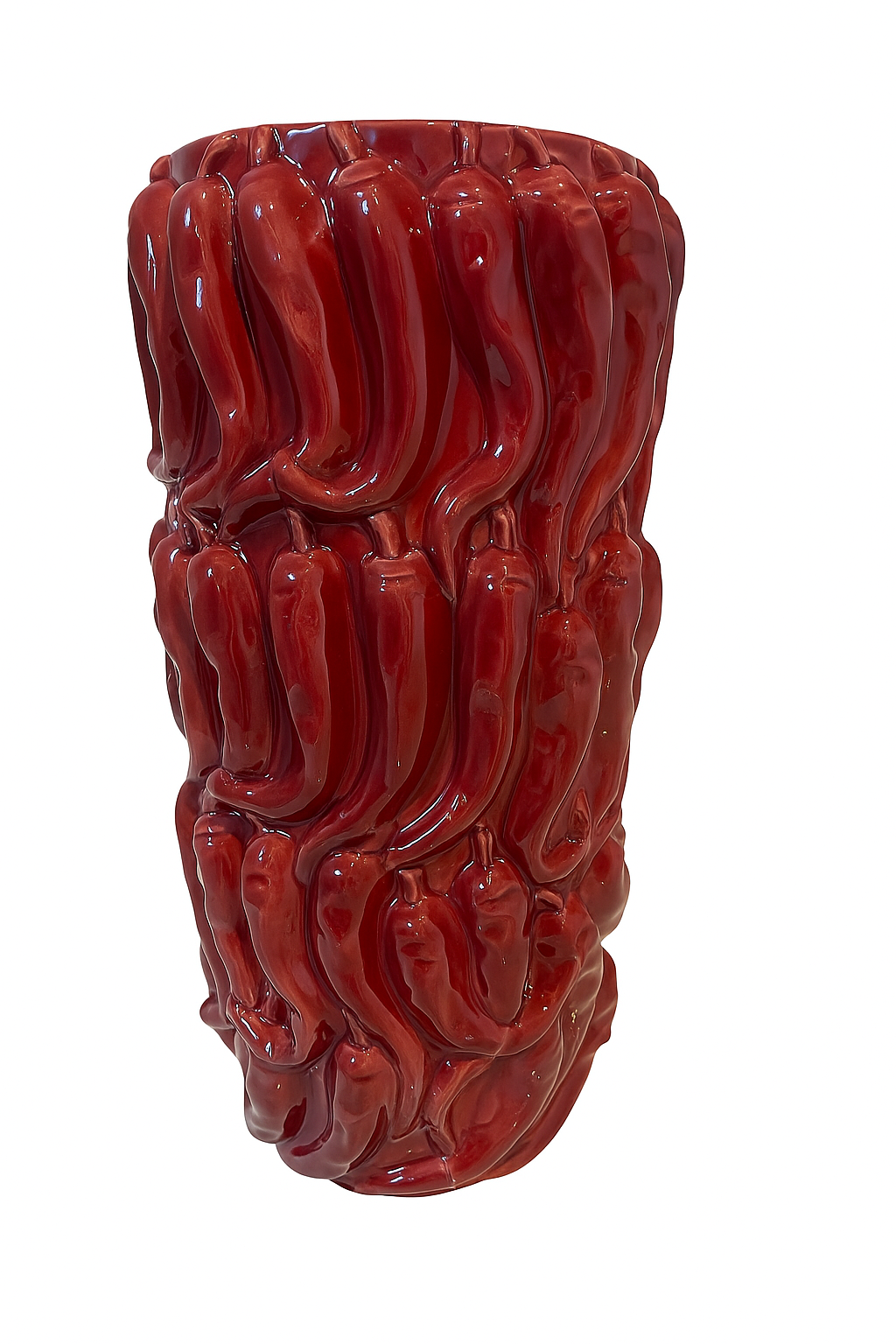 vazen van keramiek rood pepers