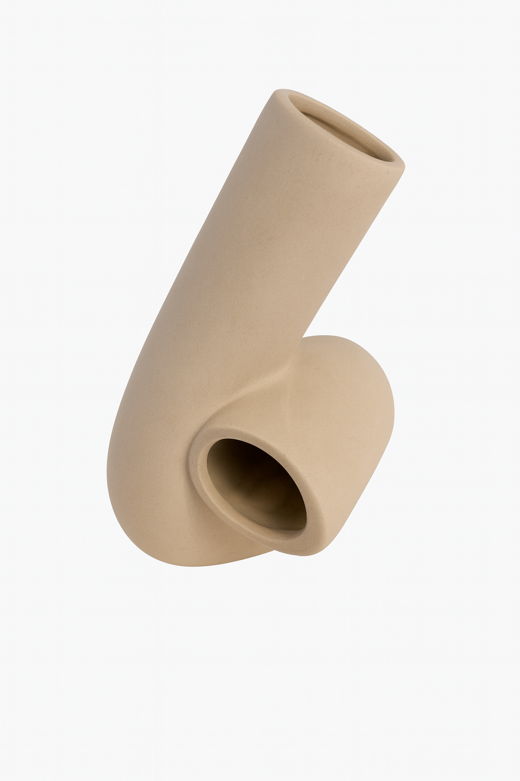 vazen van keramiek beige