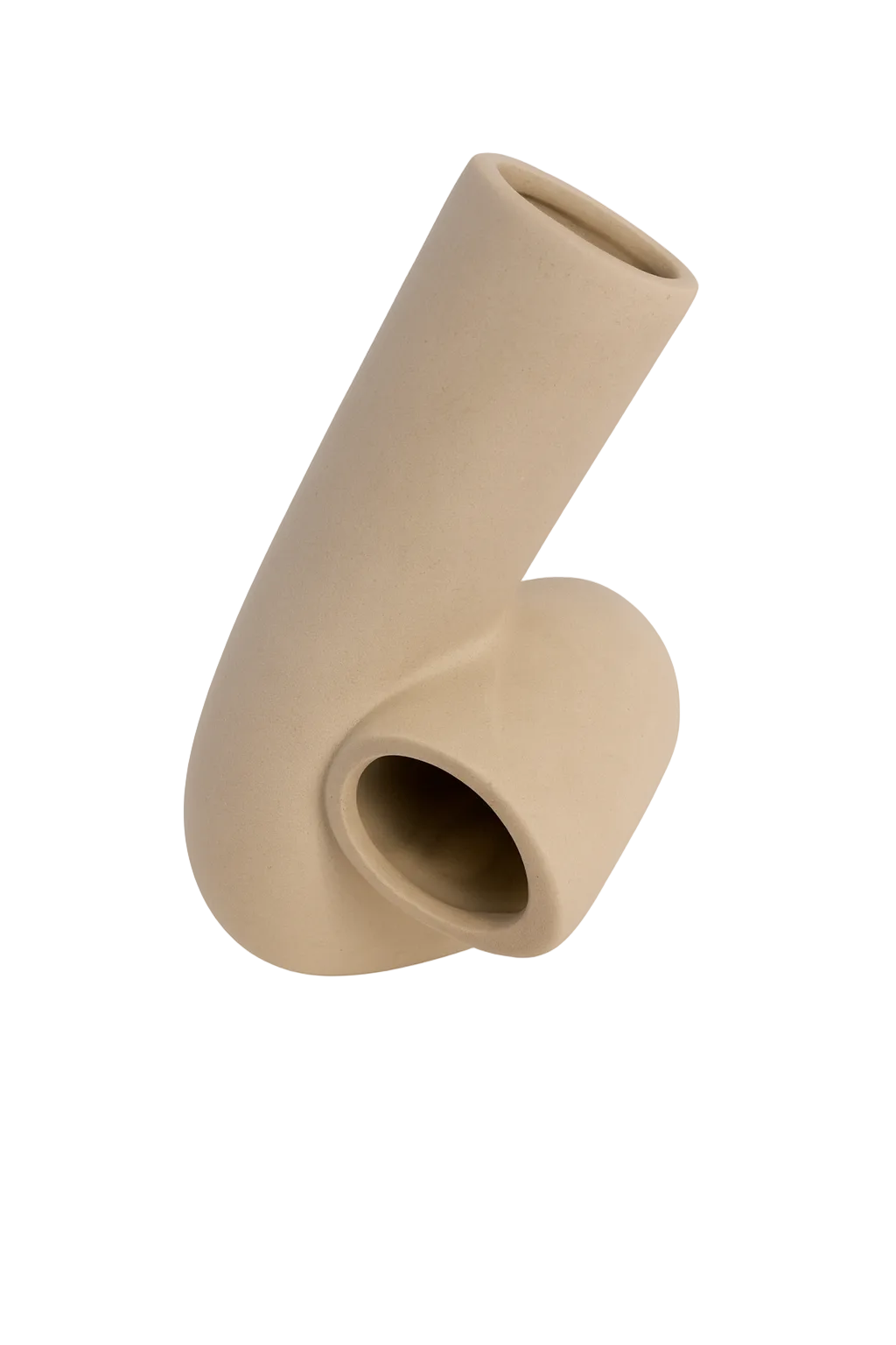 vazen van keramiek beige