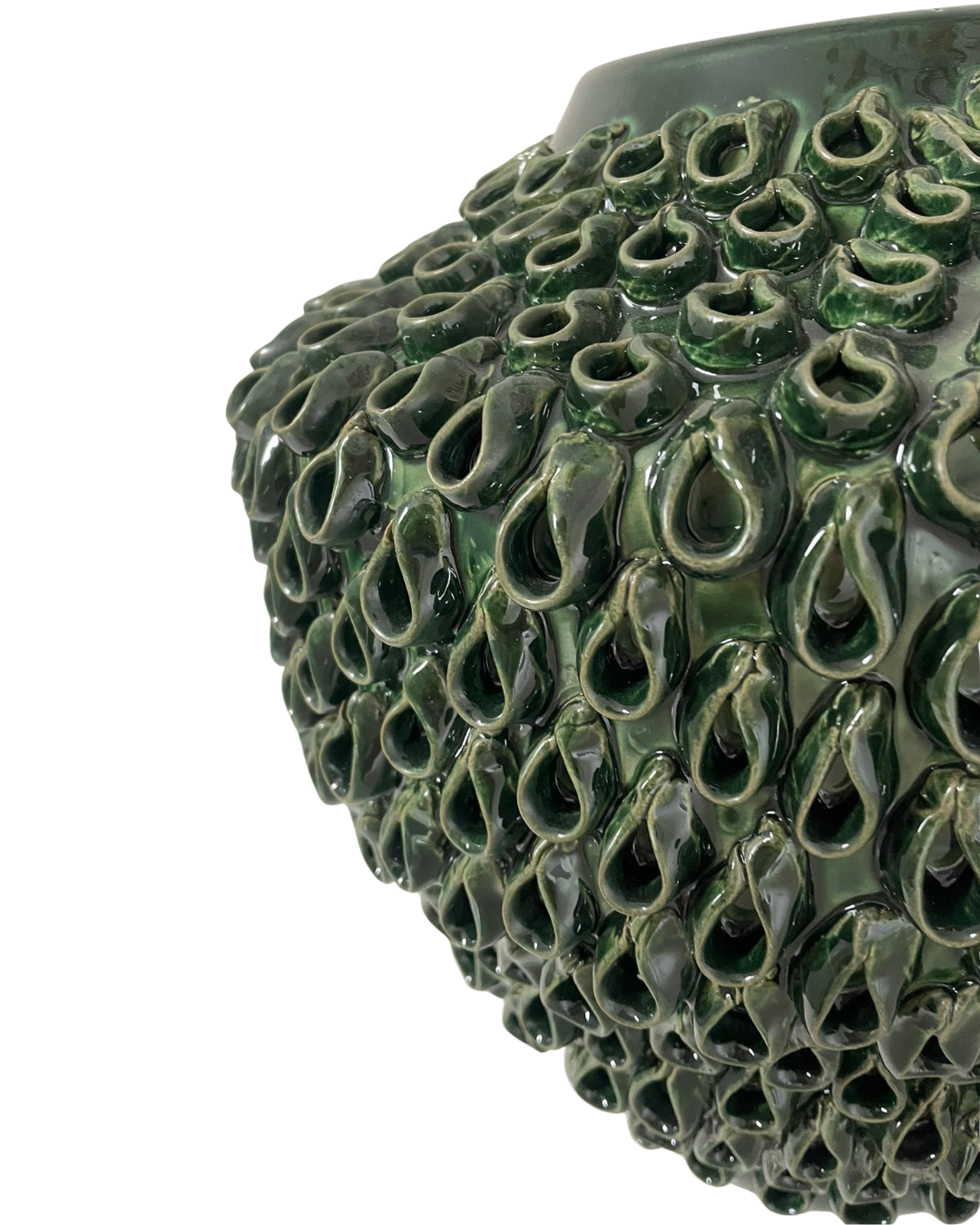 vazen van keramiek groen