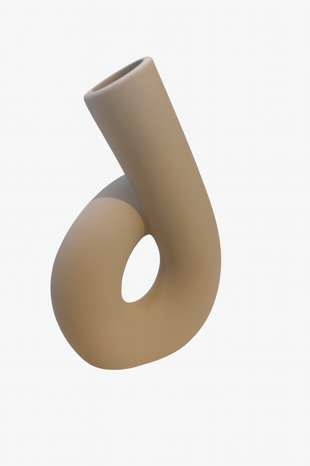 vazen van keramiek beige