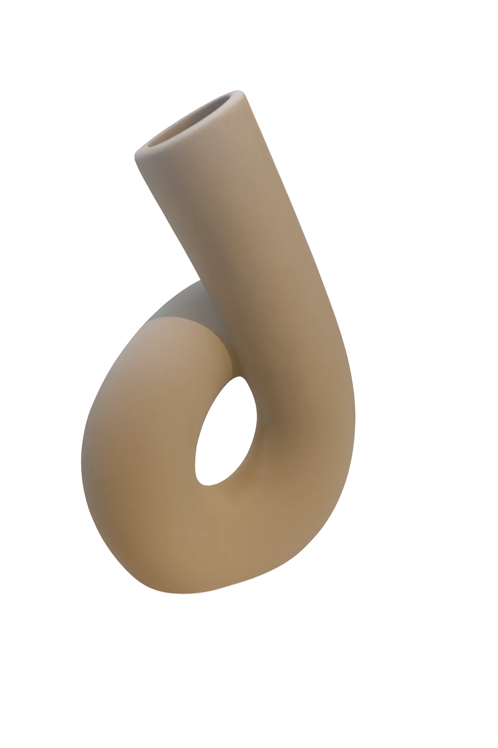vazen van keramiek beige