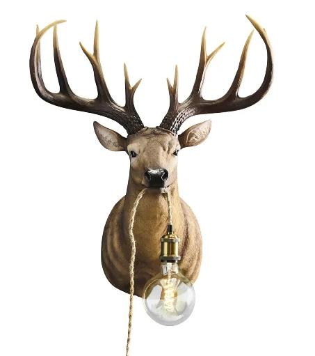 Wandlamp Harry het Hert bruin