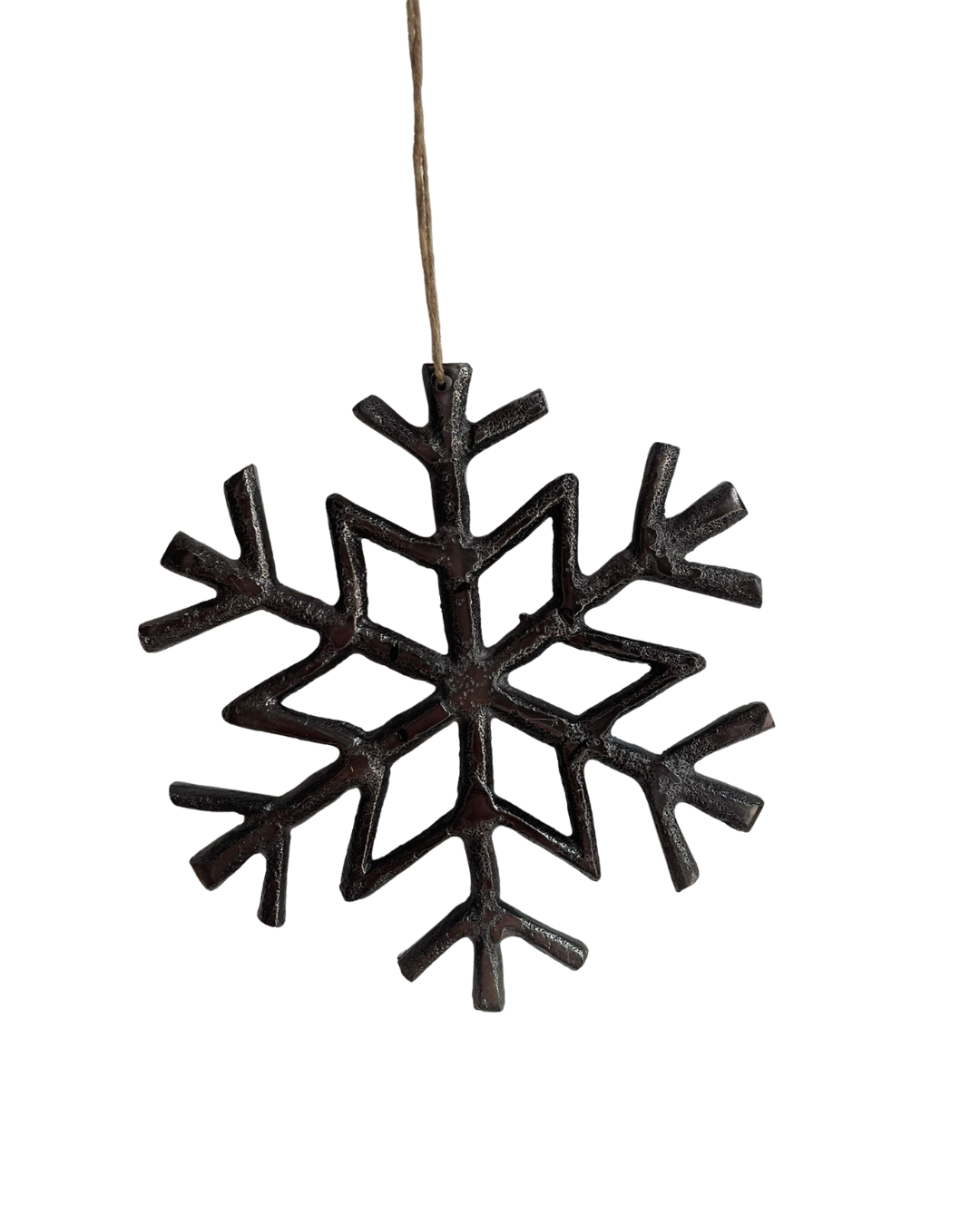 kerstboom ornament metaal sneeuwvlok