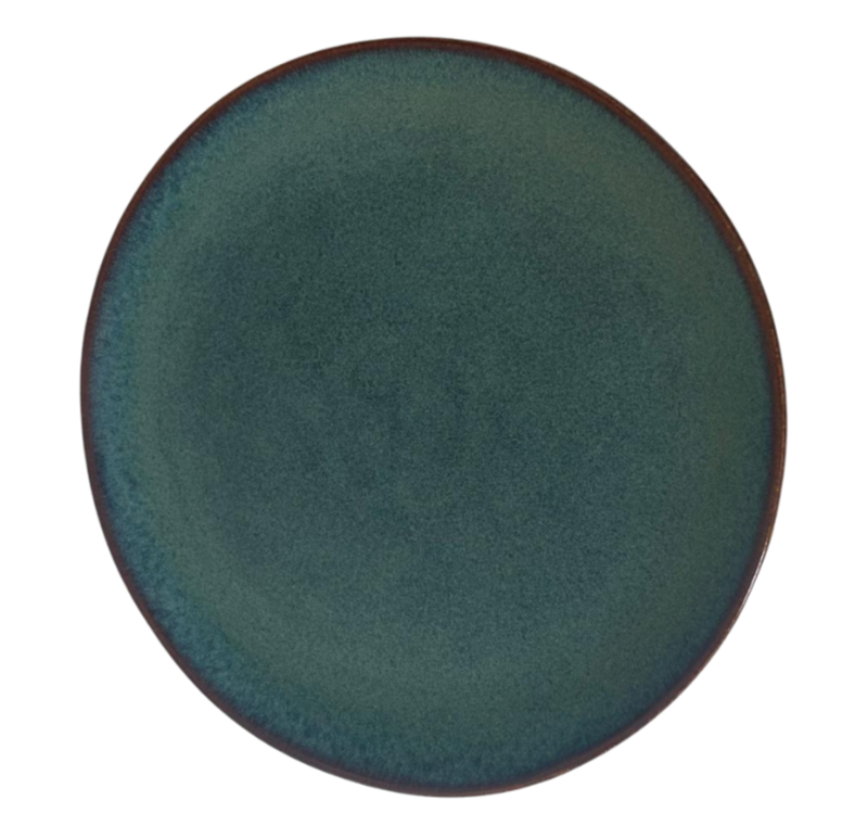 Kleurrijk servies blauw diner bord