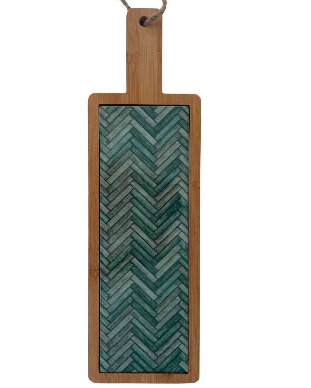 Borrelplank groen met motief