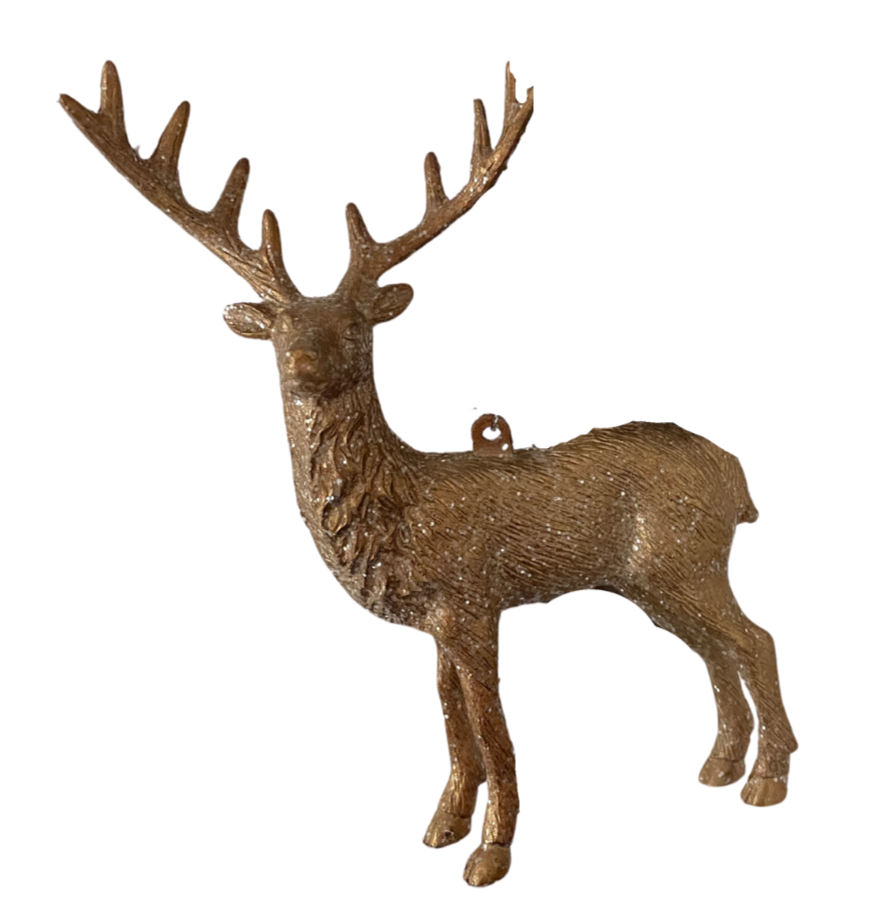 Kerstboom ornament hert goud