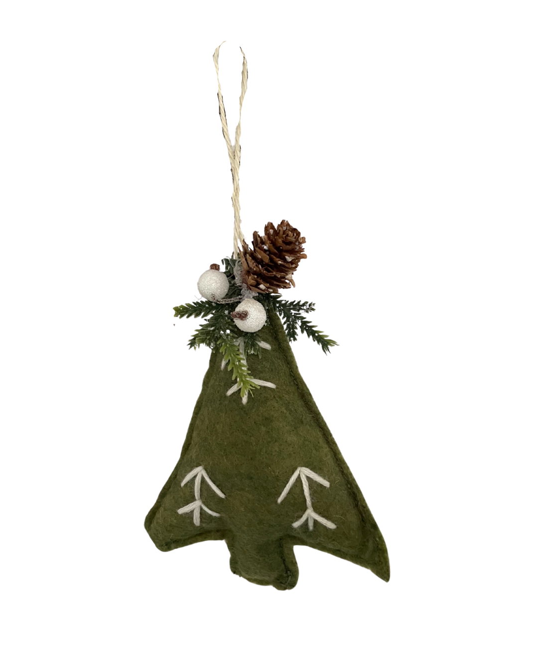 kerstboom ornament vilt donker groen