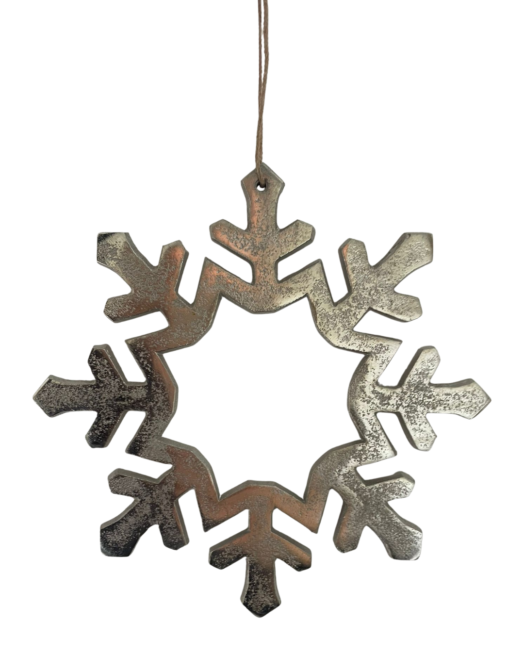 Kerstboom ornament metaal zilver kerst