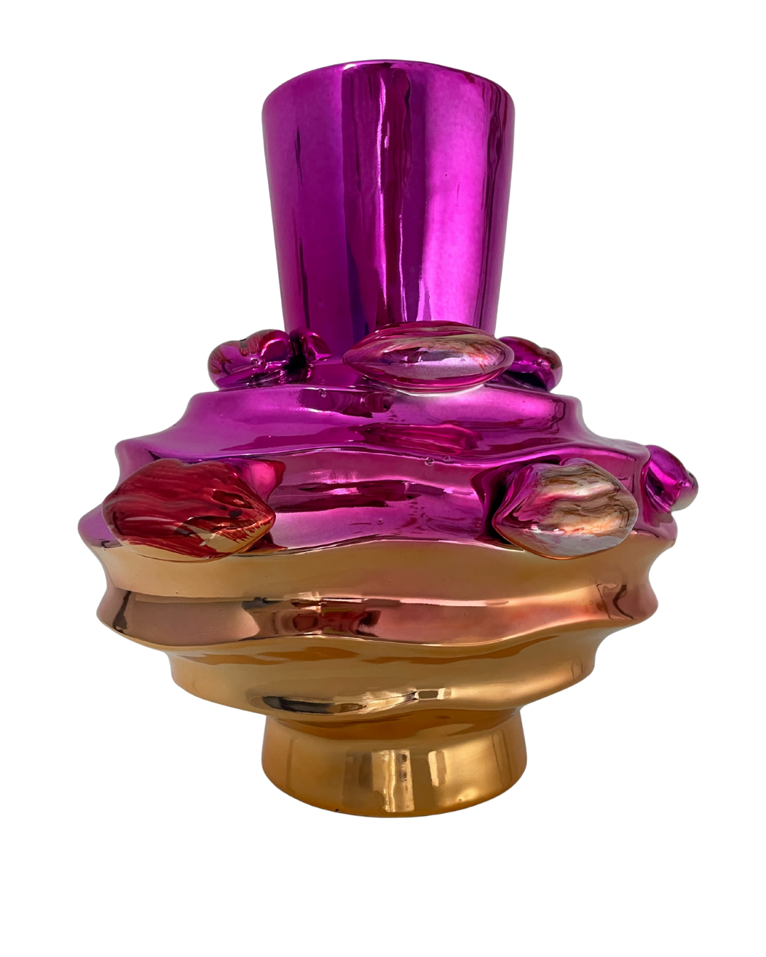 Roze 3D vaas met lippen