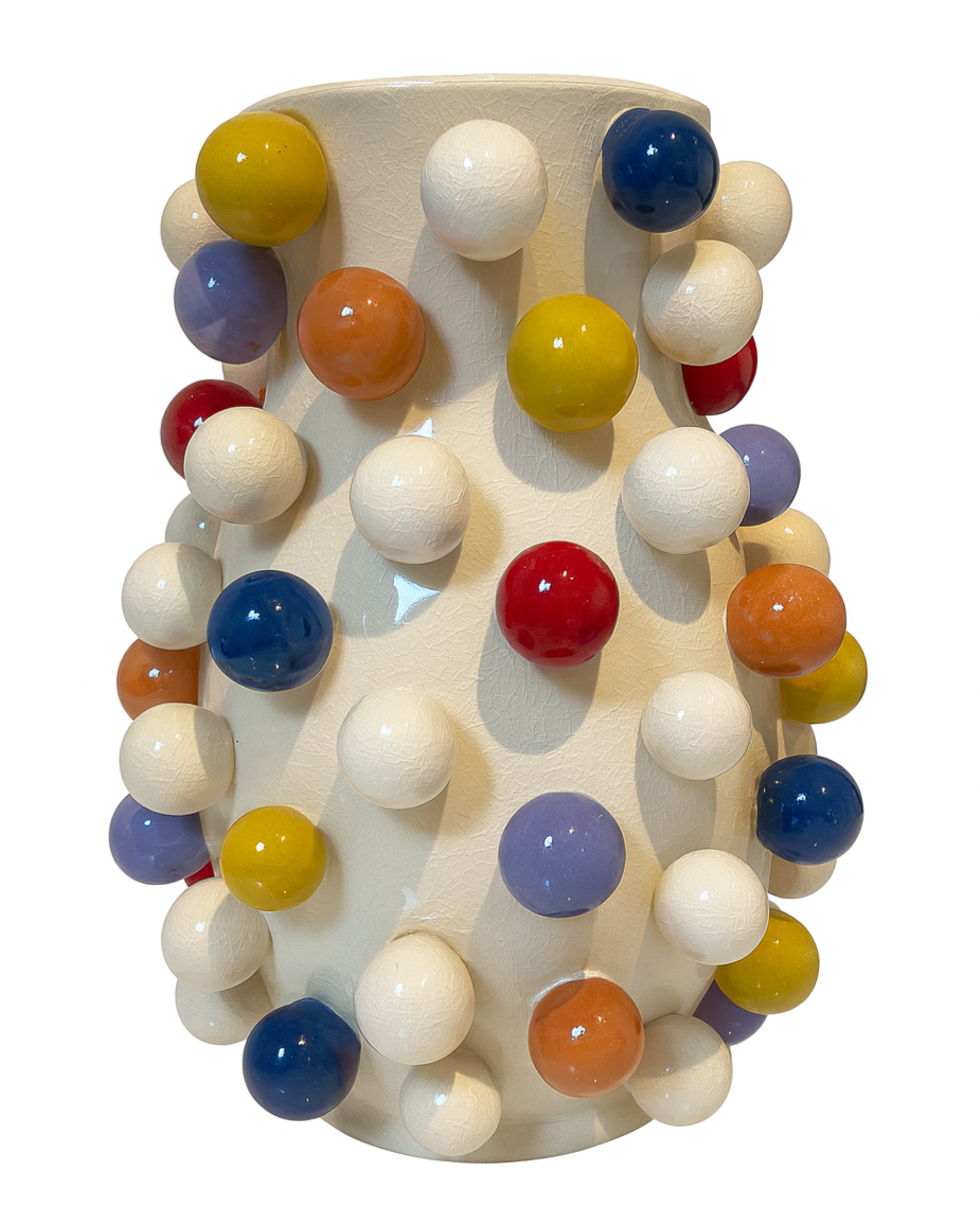 vazen van keramiek bolletjes